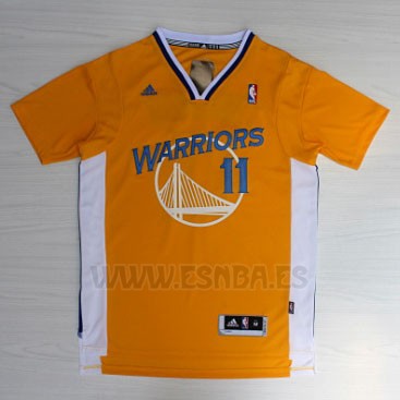 Camiseta Manga Corta Golden State Warriors Klay Thompson #11 Amarillo